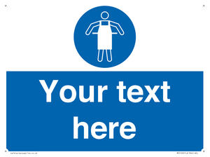 Custom Protective Apron Required Sign